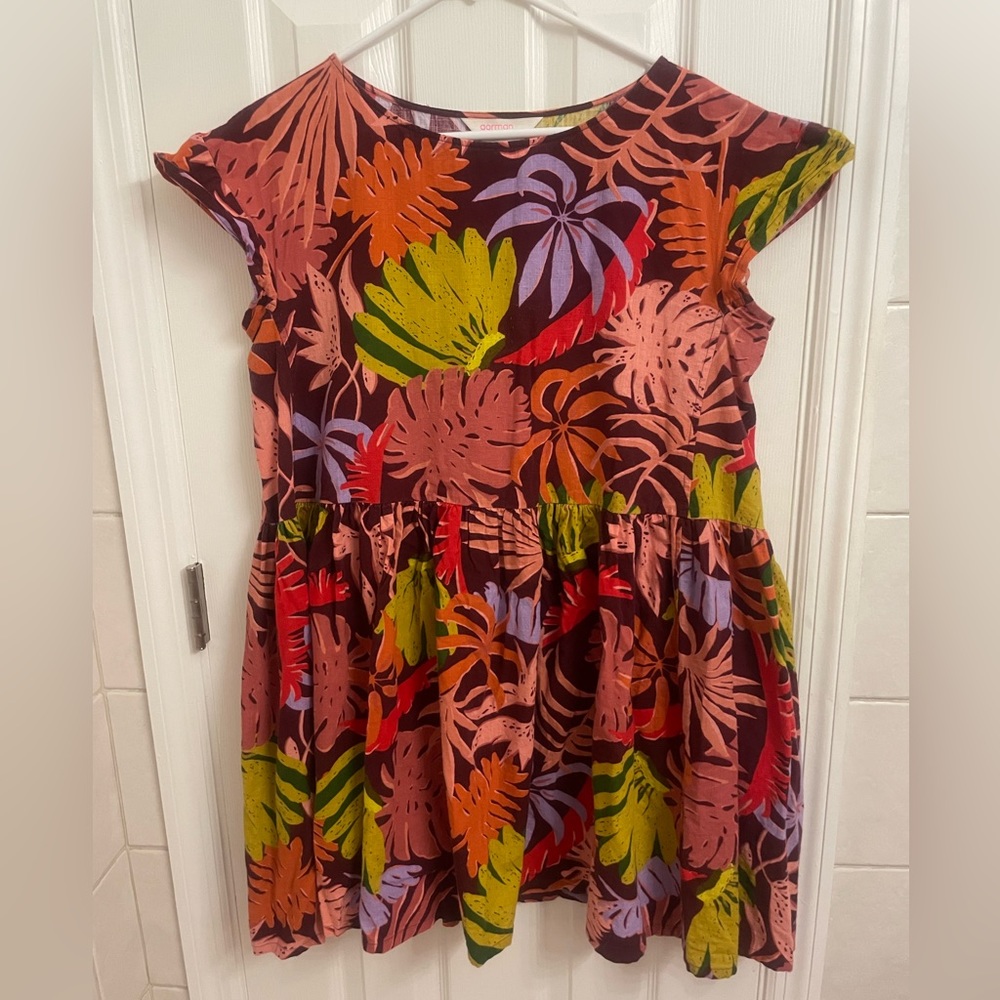 Gorman Organic Cotton Banana Jungle Beach Dress AU 14
